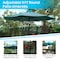 Flash Furniture Patio Set-35" Table-4 Chairs-Teal Umbrella-Base XU-DG-810060064-UB19BTL-GG - alternate 8